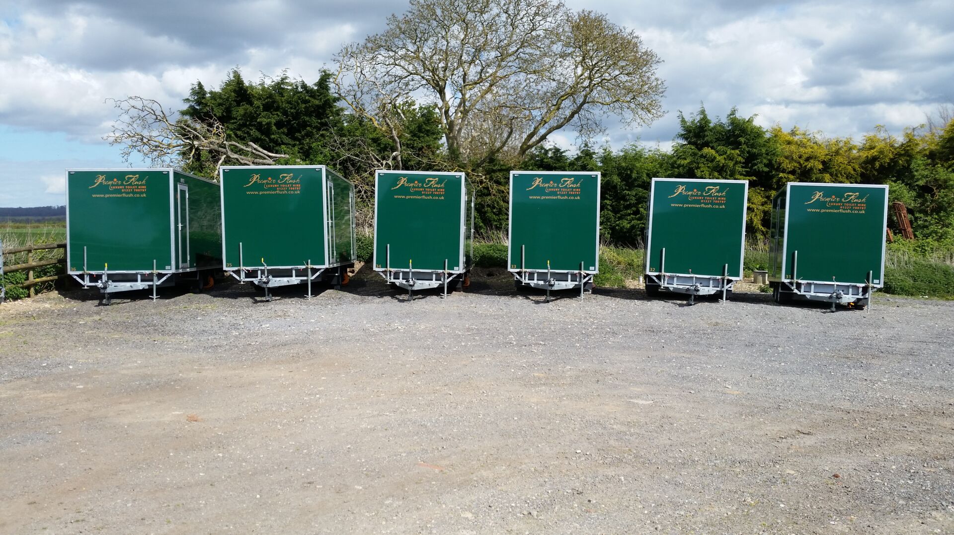 Thoroughly cleaned mobile toilet ready for hire
