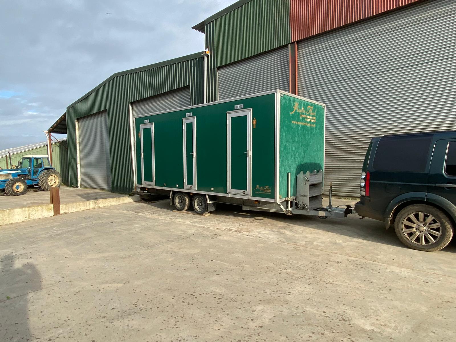 Premier Flush PF Series portable toilet on trailer
