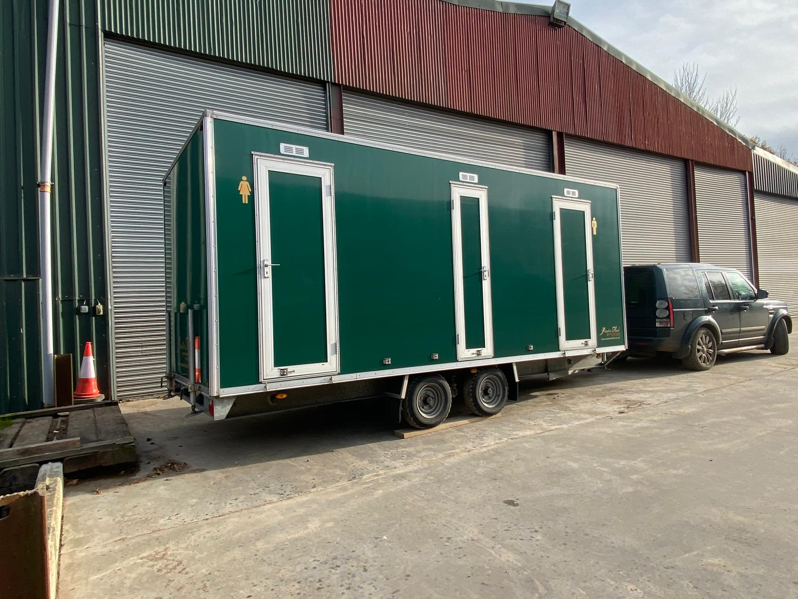 Premier Flush PF Series portable toilet on trailer
